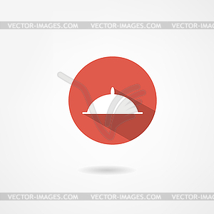 Dish icon - color vector clipart