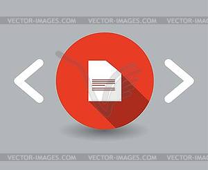 Flat design document icon - vector image