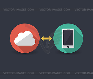 Cloud service concept icon - vector clip art