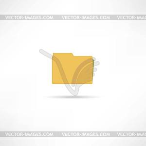 Folder with documents icon - vector clipart