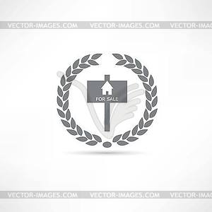 House for sale icon - vector clip art