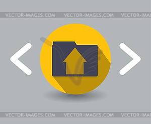 Flat design house icon - vector image