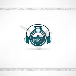 Mp3 player icon - vector clipart