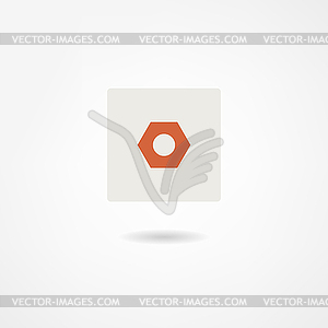 Nut icon - vector clipart / vector image