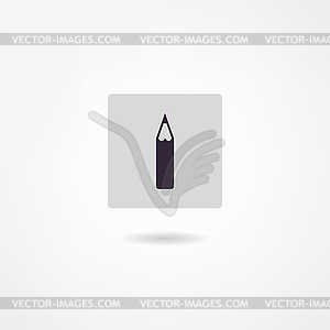 Карандаш Иконка - векторное изображение клипарта