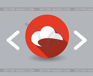 Flat design sky icon - vector image
