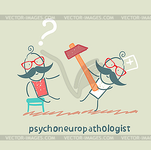 Психоневропатолог проверки пациента `ы нервы - изображение в формате EPS