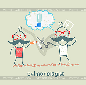 Pulmonologist??????????? ????? ????????? ???????? - vector image