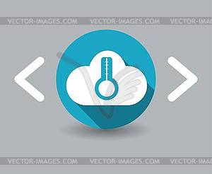 Temperature icon - color vector clipart