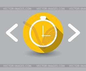 Clock icon - color vector clipart