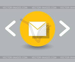 Letter icon - vector clip art