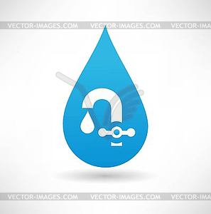 Water icon - vector image