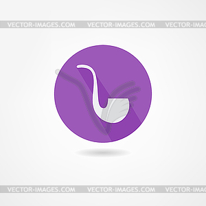 Pipe smoking icon - vector clipart