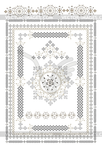 Decorative ta pis of oriental pattern - vector clip art