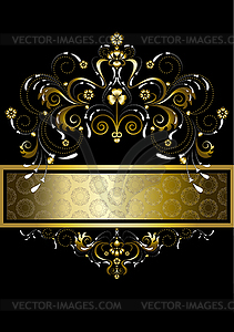 Original gold pattern for banner - vector clipart / vector image