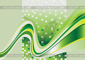 Wavy stripes with a green tint. - vector clip art