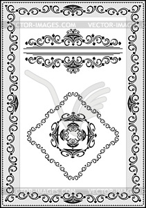 Frame with details of the ethnic ornament - vector clipart