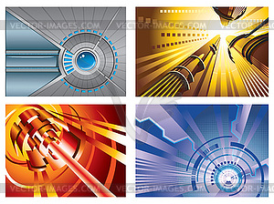 Abstract tech backgrounds - vector clip art