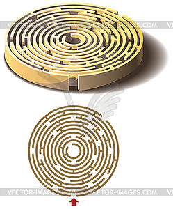 Circle maze - vector image