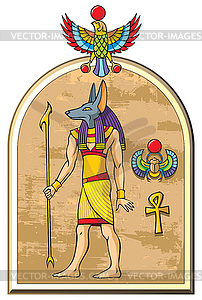 Egyptian god Anubis - vector EPS clipart