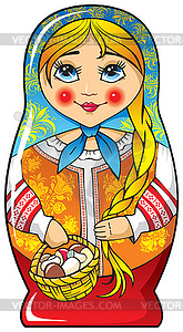 Russian nesting doll – matryoshka - vector image