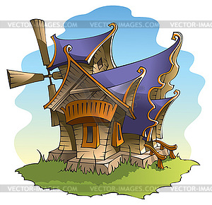 Fairy windmill - vector image