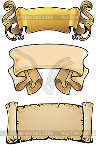 Scrolls and banners - vector clipart