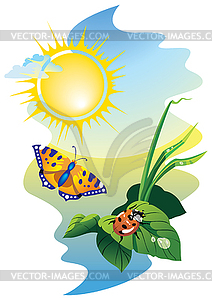 Harmony in sunny day - vector EPS clipart