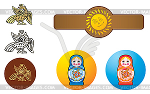 Russian ornamental style - vector EPS clipart