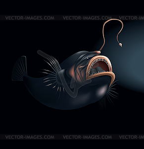 Sea devil - vector image