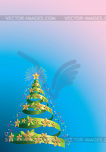 Christmas tree holiday background - vector image