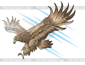 Attacking eagle - vector clip art