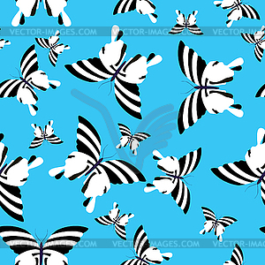 Бабочка - бесшовный фон - векторное изображение EPS