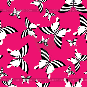 Butterfly - seamless pattern - vector image