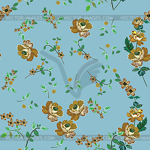 Floral - seamless pattern - vector clipart