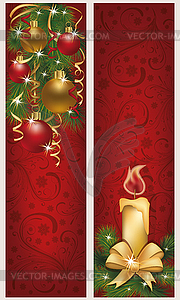 Two christmas banners, vector illustration  - royalty-free vector image