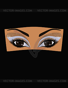 Arabian muslim woman, vector illustration - vector clipart