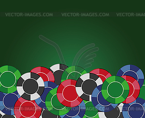 Casino chips  background, vector illustration - royalty-free vector clipart
