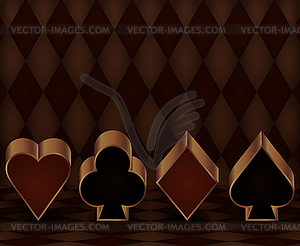 Casino gambling banner with poker elements, vector  - vector image