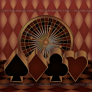 Casino gambling card, vector illustration  - vector image