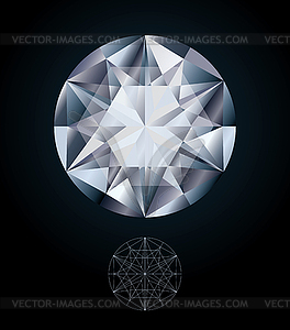 Diamond jewel, vector illustration  - vector clipart