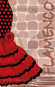 Spanish flamenco holiday card, vector illustration  - vector clipart