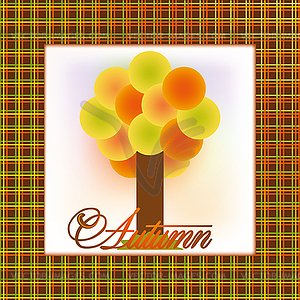 Autumn invitation card, vector illustration  - vector clipart