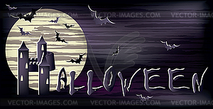 Happy Halloween banner, vector illustration - royalty-free vector image