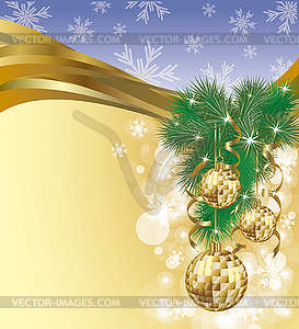 Merry Christmas greeting card, vector illustration - vector image