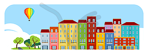 Small Town - vector clipart