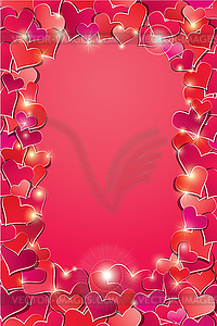 Valentine`s day or Wedding background with Red - royalty-free vector clipart