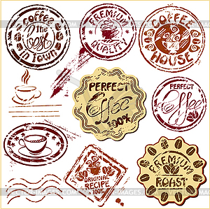 Collection of design elements - coffee cups icons, - vector clipart