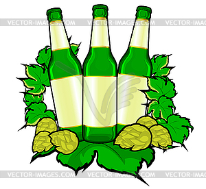 Beer bottles - vector clipart