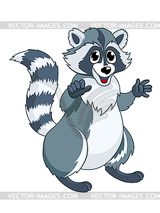 Funny racoon - vector image